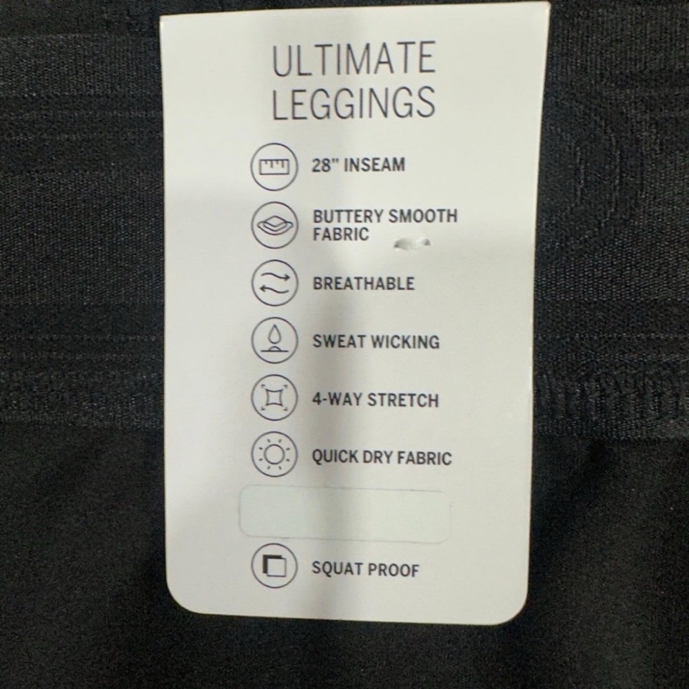 Victoria's Secret Pink Active Leggings Black, Size Medium - Picture 4 of 7